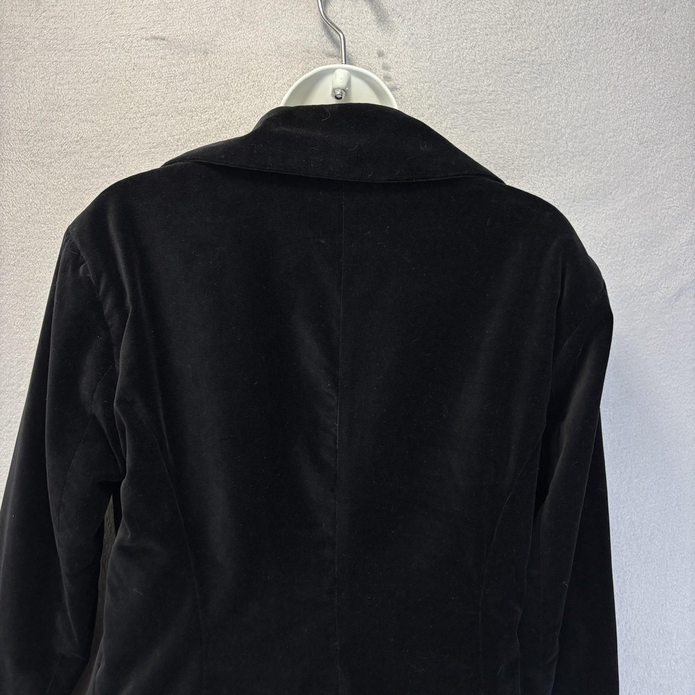 Vintage Newport‎ News Velvet Blazer Jacket Womens 16 Black Steampunk Military XL - Picture 12 of 14